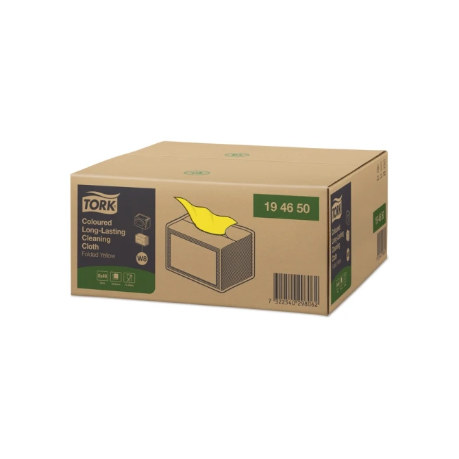 Reinigingsdoek Tork W8 Premium 1-laags 40 vel geel 194650