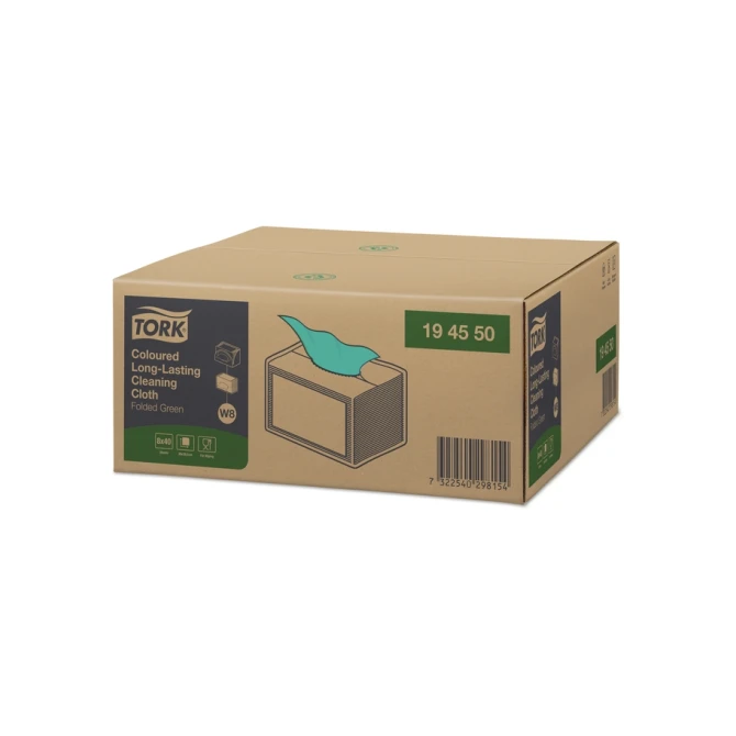 Reinigingsdoek Tork W8 Premium 1-laags 40 vel groen 194550
