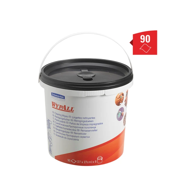Reinigingsdoek WypAll emmer 1-laags 6x90 vel groen 7775