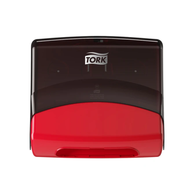 Reinigingsdoekdispenser Tork W4 Performance gevouwen rood 654008