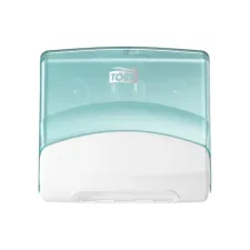 Reinigingsdoekdispenser Tork W4 Performance gevouwen turquoise 654000