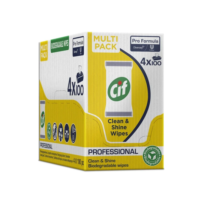 Reinigingsdoekjes CIF Pro formula Multi Clean&Shine 100 stuks