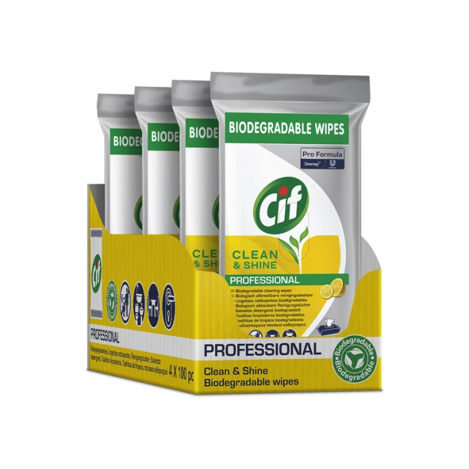 Reinigingsdoekjes CIF Pro formula Multi Clean&Shine 100 stuks