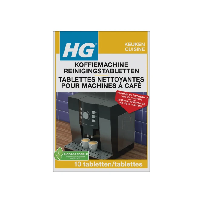 Reinigingstabletten HG voor koffiemachine 10 stuks