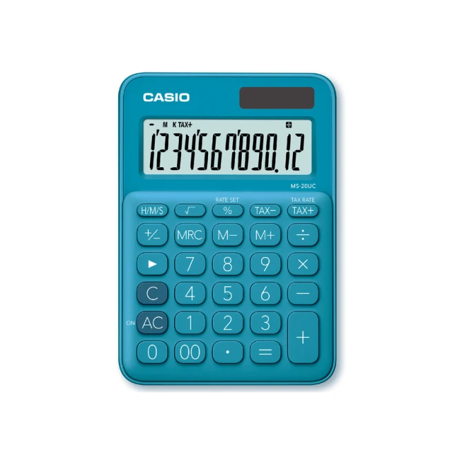Rekenmachine Casio MS-20UC blauw