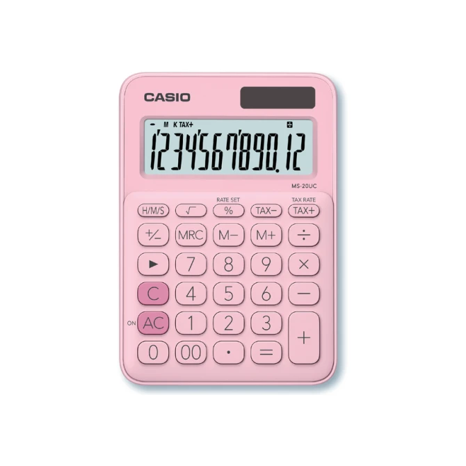 Rekenmachine Casio MS-20UC roze