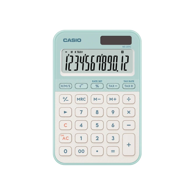 Rekenmachine Casio MS-20YC-LG groen