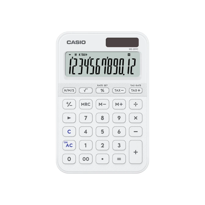Rekenmachine Casio MS-20YC-WE wit