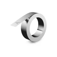 Reliëftape Dymo embossing niet klevend aluminium 12mm zilver