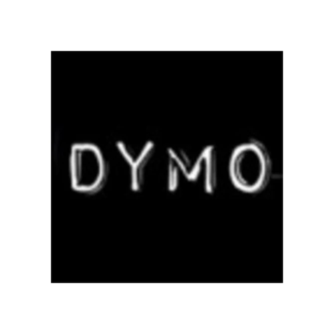 Reliëftape Dymo embossing plastic 9mm wit op zwart