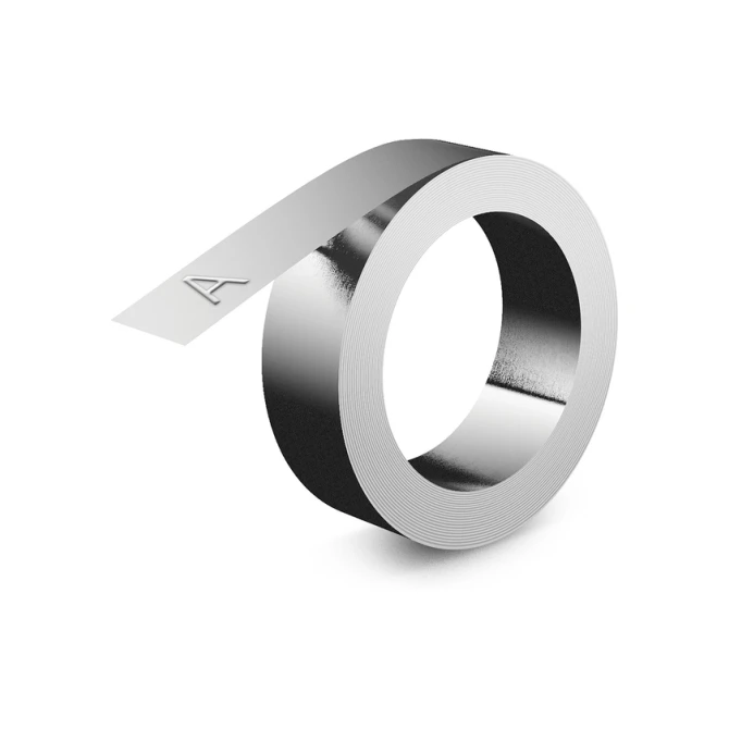 Reliëftape Dymo embossing zelfklevend aluminium 12mm zilver