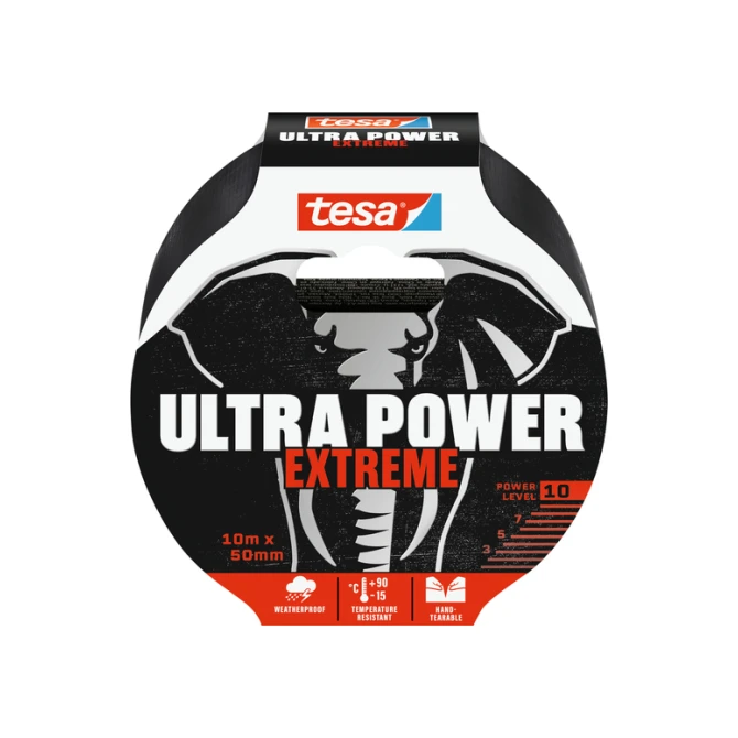 Reparatietape tesa Ultra Power Extreme repair 10mx50mm zwart