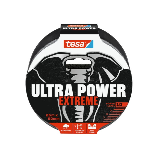 Reparatietape tesa Ultra Power Extreme repair 25mx50mm zwart