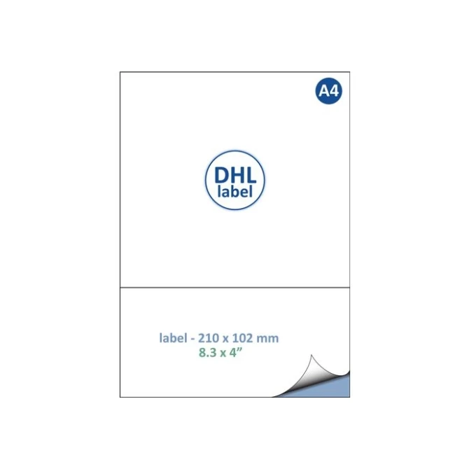 Retourlabel DHL IEZZY A4 1.000 vel 210x102mm 1000 labels