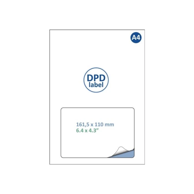 Retourlabel DPD IEZZY A4 1.000 vel 161,5x100mm 1000 labels