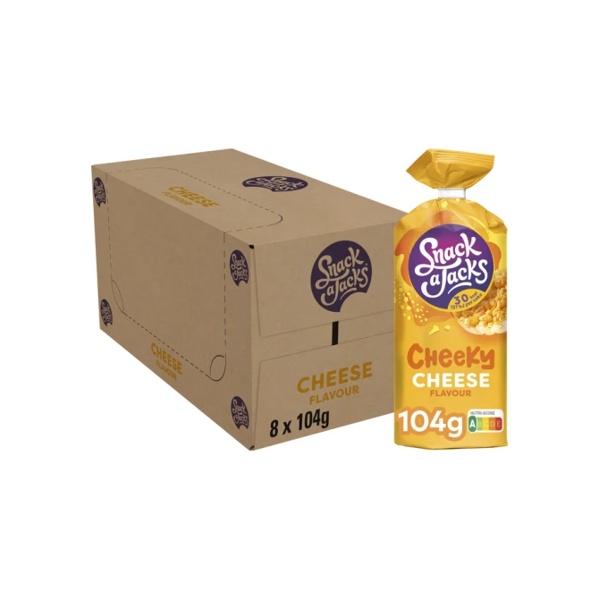 Rijstwafel Snack-a-Jacks cheese pak 104 gram