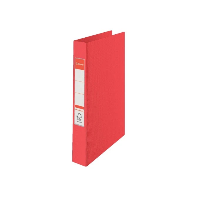 Ringband Esselte A4 23-rings O-mech 19mm PP rood