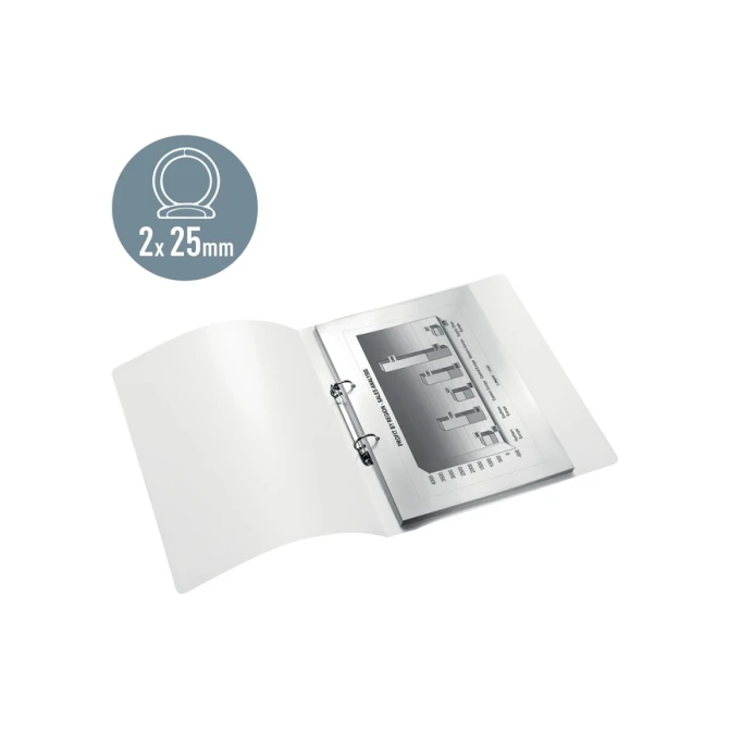 Ringband Leitz WOW A4 2-rings O-mechaniek 25mm PP groen