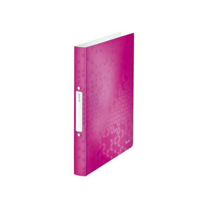 Ringband Leitz WOW A4 2-rings O-mechaniek 25mm PP roze