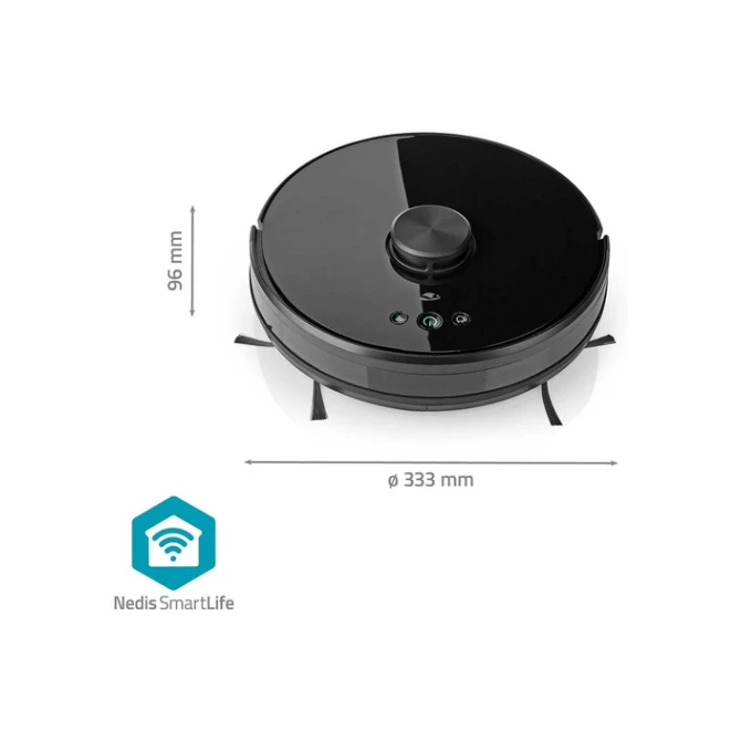 Robotstofzuiger Nedis Smartlife wifi laser 3-in-1 zwart