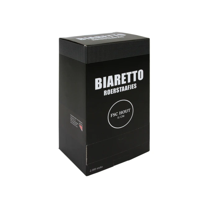 Roerstaafjes Biaretto hout 11cm 2000 stuks