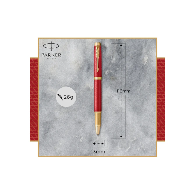 Rollerpen Parker IM Premium deep red GT fijn