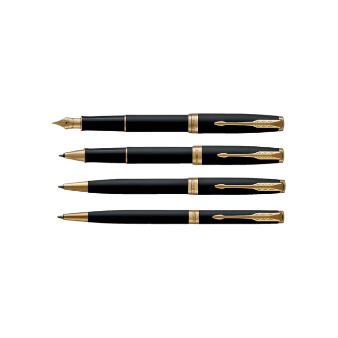 Rollerpen Parker Sonnet matte black GT fijn