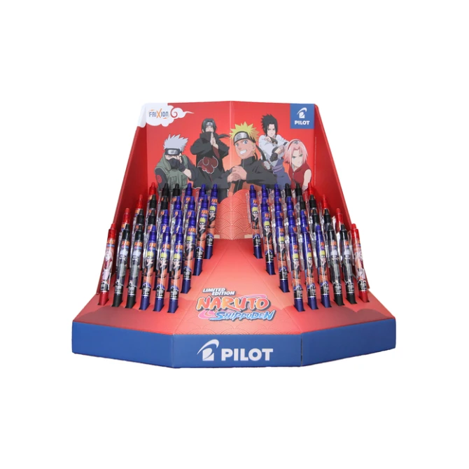 Rollerpen PILOT friXion clicker Naruto medium 3 kleuren assorti