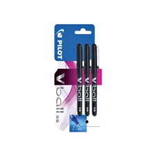 Rollerpen PILOT V-Ball 05 fijn zwart blister à 3 stuks Rollerpen PILOT V-Ball 05 fijn zwart blister à 3 stuks
