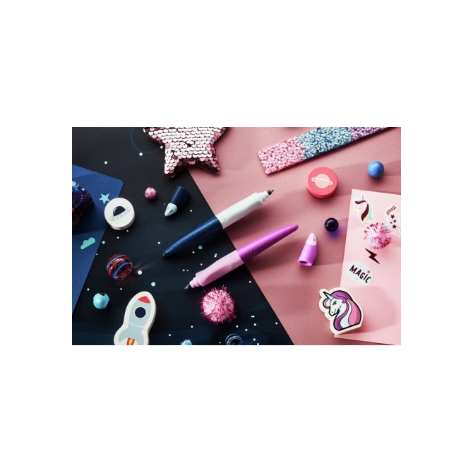 Rollerpen STABILO Easyoriginal linkshandig 3D DreamWorld medium roze