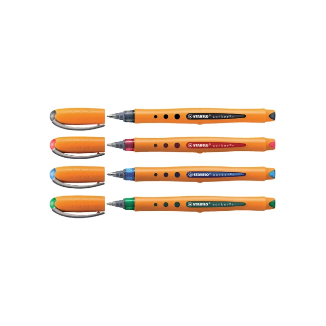 Rollerpen STABILO worker 2018/46 medium zwart