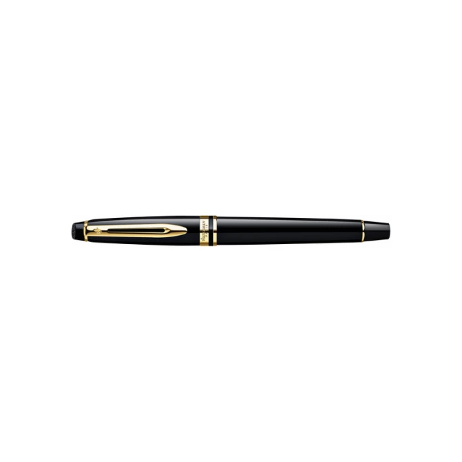 Rollerpen Waterman Expert black lacquer GT fijn