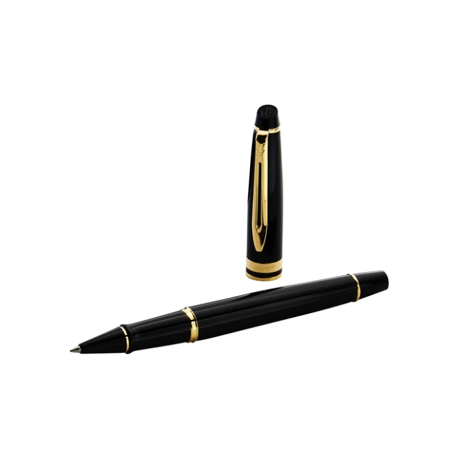 Rollerpen Waterman Expert black lacquer GT fijn