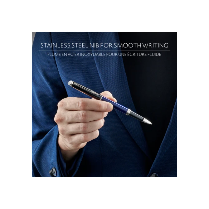 Rollerpen Waterman Hémisphère Colour Blocking black en blue CT fijn