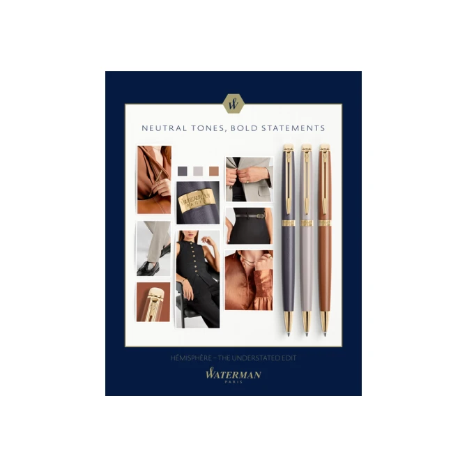 Rollerpen Waterman Hémisphère Fashion Colors metallic black GT fijn