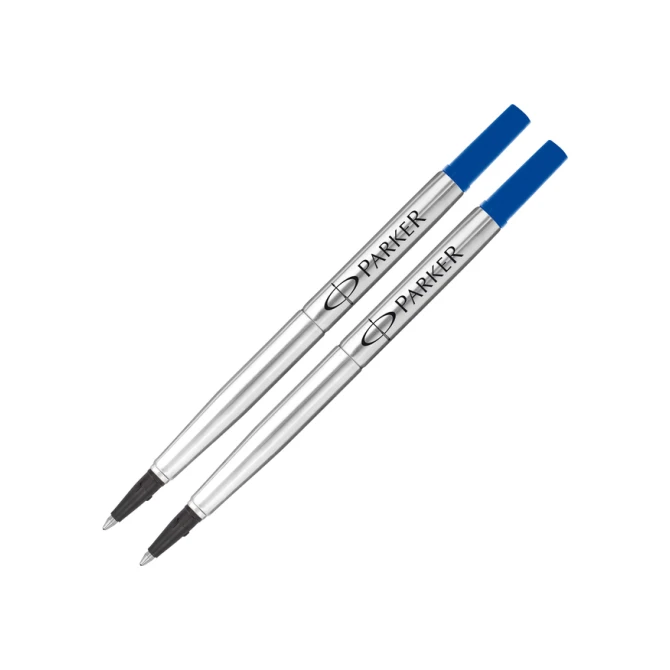 Rollerpenvulling Parker Quink medium blauw blister à 2 stuks