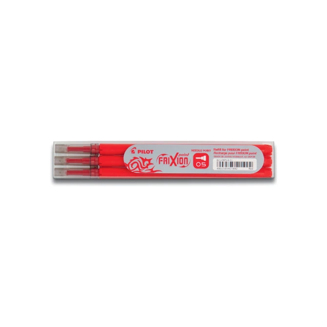 Rollerpenvulling PILOT friXion fijn rood set à 3 stuks