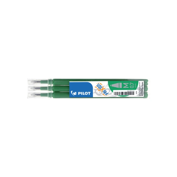 Rollerpenvulling PILOT friXion medium groen set à 3 stuks