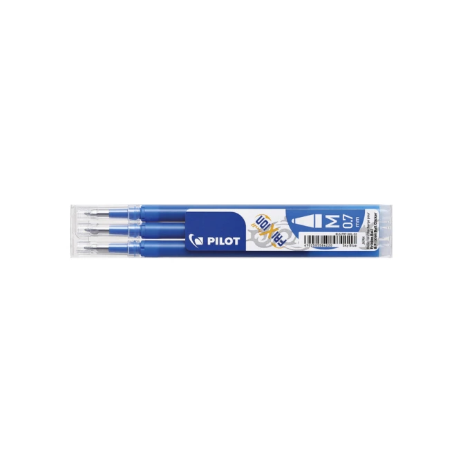 Rollerpenvulling Pilot friXion medium hemelsblauw set à 3 stuks