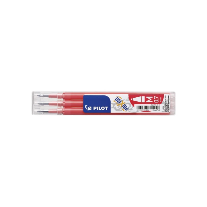 Rollerpenvulling Pilot friXion medium koraalroze set à 3 stuks