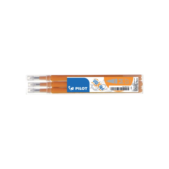 Rollerpenvulling PILOT friXion medium oranje set à 3 stuks
