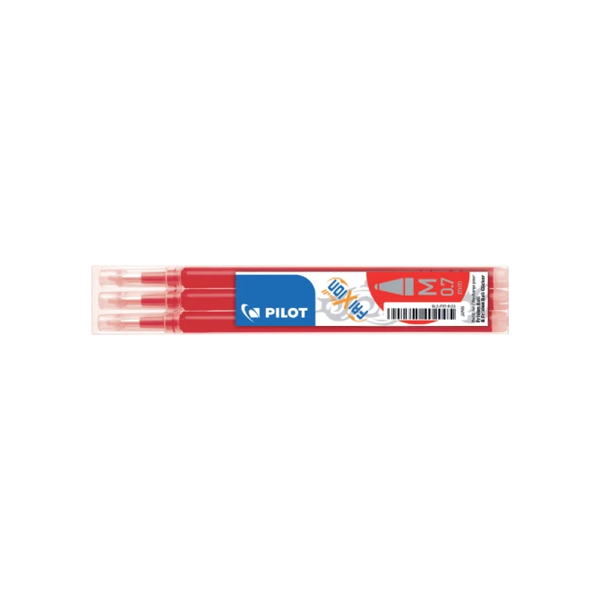 Rollerpenvulling PILOT friXion medium rood set à 3 stuks