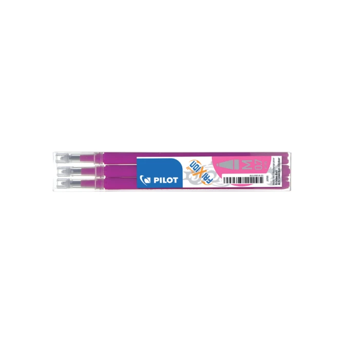 Rollerpenvulling PILOT friXion medium roze set à 3 stuks