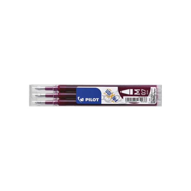 Rollerpenvulling Pilot friXion medium wijnrood set à 3 stuks
