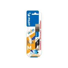 Rollerpenvulling Pilot friXion medium zwart blister à 3 stuks