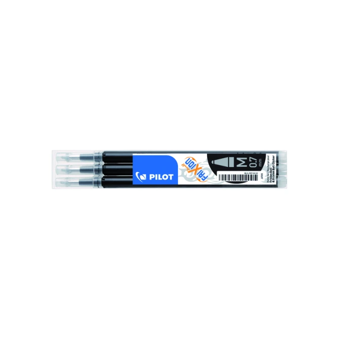 Rollerpenvulling PILOT friXion medium zwart set à 3 stuks
