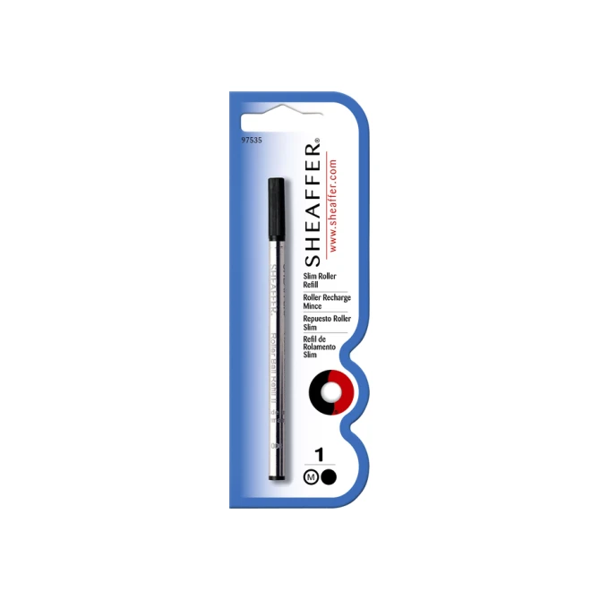 Rollerpenvulling Sheaffer slim medium zwart blister à 1 stuk