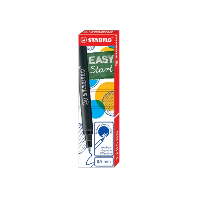 Rollerpenvulling STABILO Easyoriginal  medium blauw doosje à 3 stuks