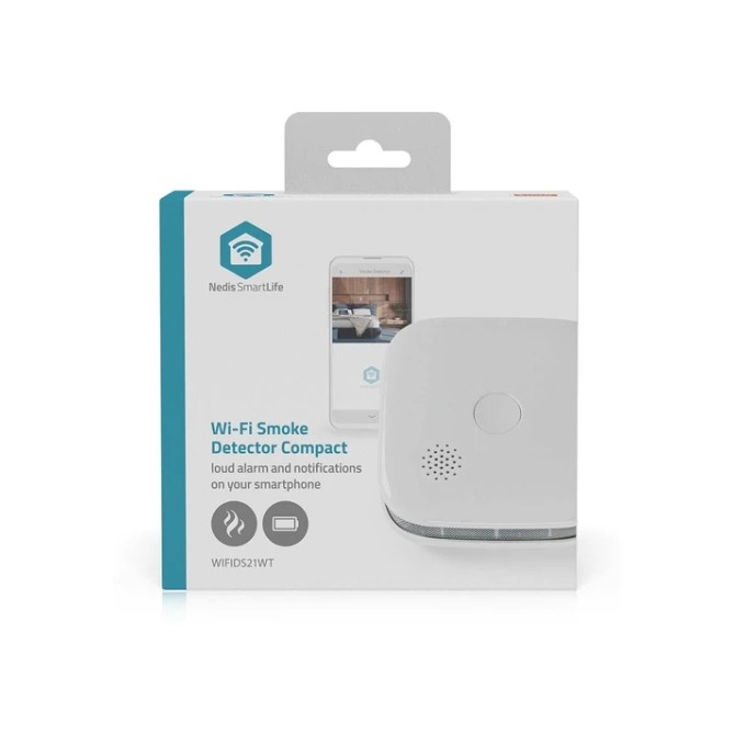 Rookmelder Nedis Smartlife Wifi 10 jaar sensor wit
