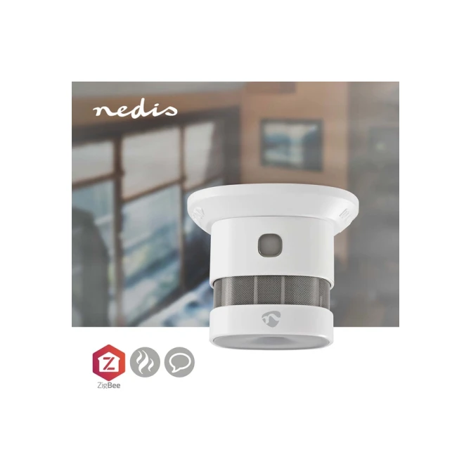 Rookmelder Nedis Smartlife Zigbee 3.0 Wifi 10 jaar sensor wit